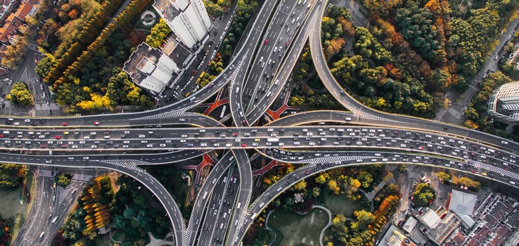 highway seen from above