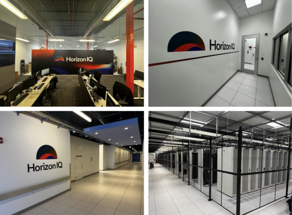 4 images of HorizonIQ Chicaco data center and colocation space