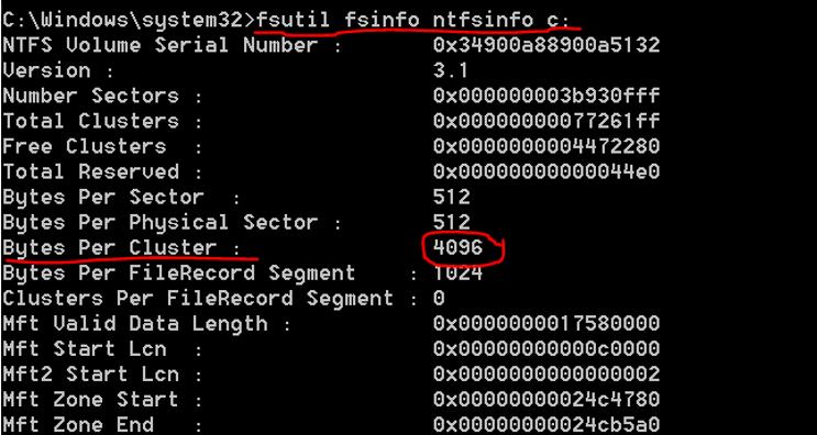 How to Check the NTFS Block Allocation Setting
