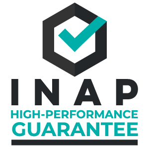 INAP high performance guarantee badge