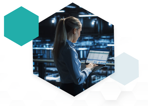 a woman watching her iT strategy dashboard